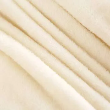 Uhamho Faux Fur Velvet Fluffy Bedding Duvet Cover Set Down Comforter Quilt Cover with Pillow Shams, Ultra Soft Warm (Queen, Cream)