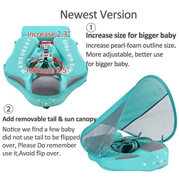 Mambobaby Float with Canopy Non-Inflatable Swim Trainer
