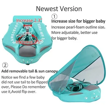 Mambobaby Float with Canopy Non-Inflatable Swim Trainer