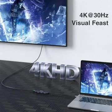 MacBook Pro Air Dongle USB C Adapter,7 IN 1 USBC Hub with 4K HDMI,3 USB 3.0 Ports, 100W Power Delivery and SD Micro SD Card Reader Accessories for MacBook Pro Air 2020/2019/2018, Surface Go/Book 2 etc