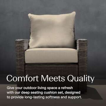 Honeycomb Outdoor Deep Seat Cushions - Comfort & Style