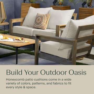 Honeycomb Outdoor Deep Seat Cushions - Comfort & Style