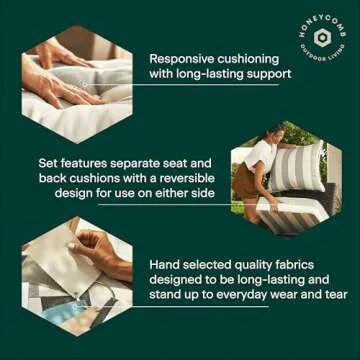 Honeycomb Outdoor Deep Seat Cushions - Comfort & Style