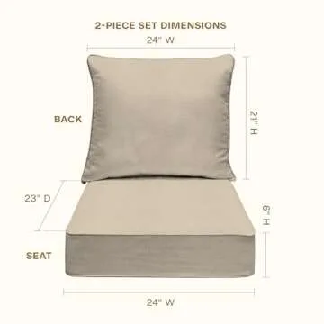 Honeycomb Outdoor Deep Seat Cushions - Comfort & Style