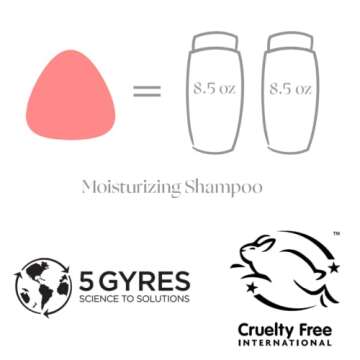 Peach not Plastic Shampoo Bar - Moisturizing for Dry, Damaged & Dull Hair | Leaves Hair Silky Soft | Plant Based, Vegan & Eco Friendly | 3.0oz