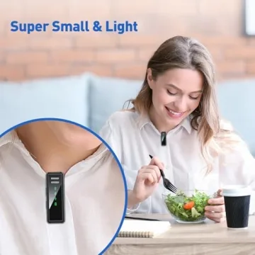 VEZQUA Wireless Lavalier Microphone for iPhone & Android