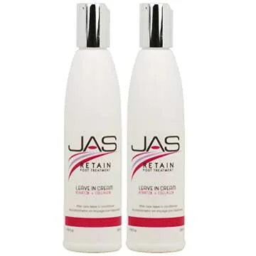 JAS Retain Post Treatment Leave In Cream 8-ounce (Pack of 2) - Nourishing Hair Care