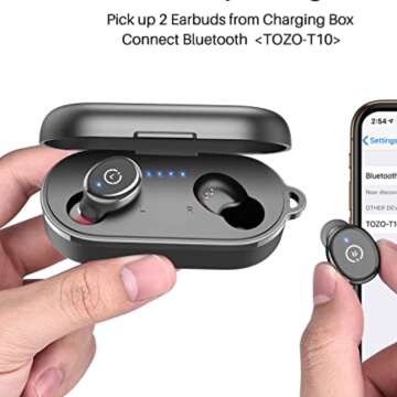 TOZO Wireless Headphones with Long Battery Life