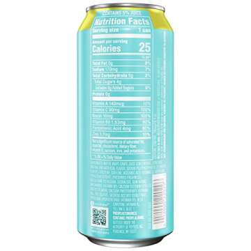 MTN DEW ENERGY, Baja Blast, 16oz Cans (12 Pack), 0g added sugar, 5% juice, Zinc to help support immune function, Citicoline and caffeine for mental boost*, Antioxidants Vitamins A&C - Limited Edition