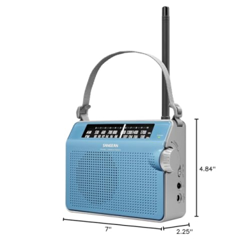 Sangean PR-D6BU Portable AM/FM Radio with Analog Tuning