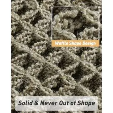 Upgraded Waffle Runner Rug Super Absorbent Non Slip Bath Mats for Bathroom Floor, Machine Washable Bathroom Runner Rug with Tassels, Ideal for Hallway Bedroom Laundry Room, Green, 2' x 6'(24" x 72")