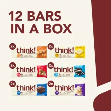 Think! Gluten-Free Protein Snack Bars - Low Sugar 12 Count