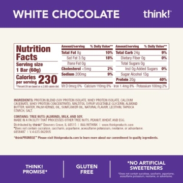 Think! Gluten-Free Protein Snack Bars - Low Sugar 12 Count