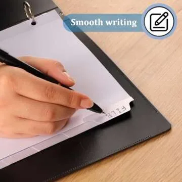 HABGP 16Pcs/2 Set Binder Dividers with Tabs, 8 White Tab for 3 Ring Binder Dividers, White Page Folder Dividers for 3 Ring Binder Sheet Paper Protectors, Notebook Binder Sleeves with Pockets