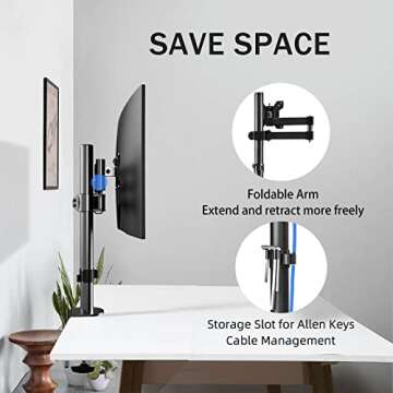 Bracwiser Single Monitor Mount