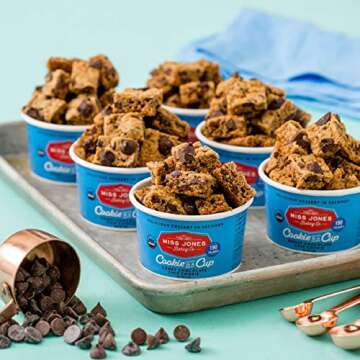 Miss Jones Baking Organic Cookie In A Cup, Microwave in Under a Minute, Quick Mix, Less Mess Than a Mug: Gooey Chocolate Chip Cookie (Pack of 12)