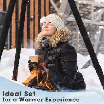 Yuxung 16 Pcs Womens Headbands Winter Warm Cable Knit Fuzzy Lined Ear Warmer Headband Cable Knit Ear Warmer Thick Head Wrap for Women Girl Cold Weather (multicolor)