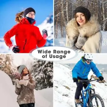 Yuxung 16 Pcs Womens Headbands Winter Warm Cable Knit Fuzzy Lined Ear Warmer Headband Cable Knit Ear Warmer Thick Head Wrap for Women Girl Cold Weather (multicolor)