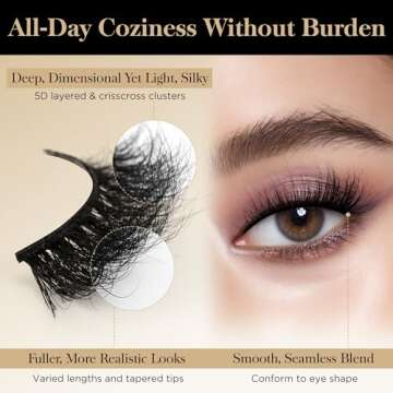Bepholan Mink Fake Eyelashes 3-Pack for Natural Glam