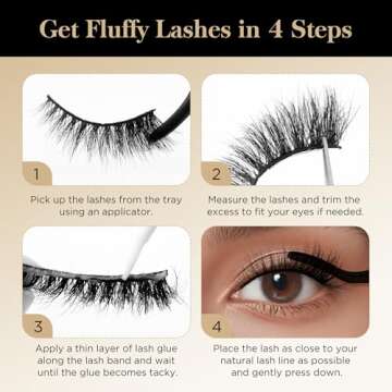 Bepholan Mink Fake Eyelashes 3-Pack for Natural Glam