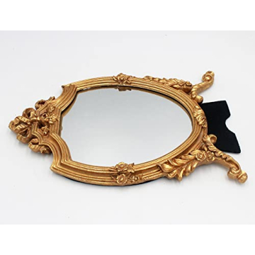 Antique Gold Resin Frame Mirror Elegant Home Decor