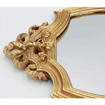 Antique Gold Resin Frame Mirror Elegant Home Decor