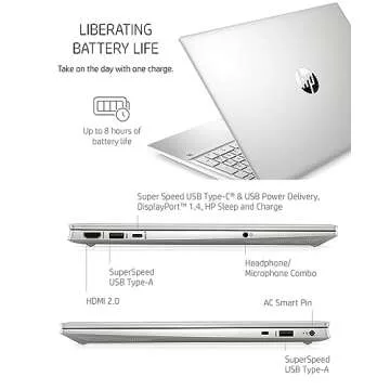 HP Pavilion 15 Laptop, 11th Gen Intel Core i7-1165G7 Processor, 16 GB RAM, 512 GB SSD Storage, Full HD IPS micro-edge Display, Windows 11 Pro, Compact Design, Long Battery Life