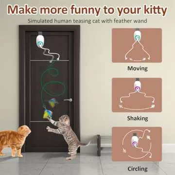 Rechargeable Mdupw Cat Toy - Feather and Mylar Fun