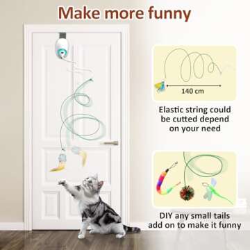 Rechargeable Mdupw Cat Toy - Feather and Mylar Fun
