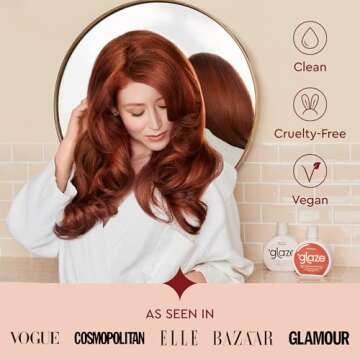 Glaze Color Conditioning Gloss - Tinted Moisturizer for Brown or Red Hair, Boosts Color and Shine, Repairs Damage - Auburn Spice, 6.4 oz