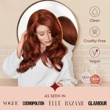 Glaze Color Conditioning Gloss - Tinted Moisturizer for Brown or Red Hair, Boosts Color and Shine, Repairs Damage - Auburn Spice, 6.4 oz