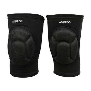 Knee Pads, ADiPROD (1Pair) Thick Sponge Collision Avoidance Kneeling Kneepad Outdoor Climbing Sports Riding Protector Protection (Black)