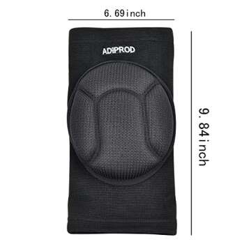 Knee Pads, ADiPROD (1Pair) Thick Sponge Collision Avoidance Kneeling Kneepad Outdoor Climbing Sports Riding Protector Protection (Black)