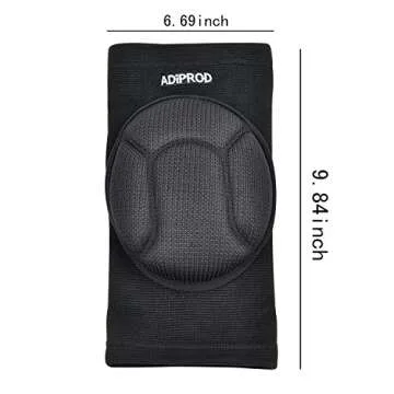 Knee Pads, ADiPROD (1Pair) Thick Sponge Collision Avoidance Kneeling Kneepad Outdoor Climbing Sports Riding Protector Protection (Black)