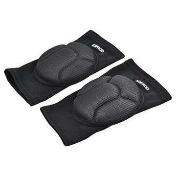 Knee Pads, ADiPROD (1Pair) Thick Sponge Collision Avoidance Kneeling Kneepad Outdoor Climbing Sports Riding Protector Protection (Black)