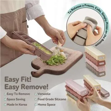 Firgi 6 Section-1oz, Taupe Brown Breastmilk Freezer Storage Trays, Food Grade Silicone Tray container Leak Resistant with Lids Baby, Toddler Food Fruit Vegetable Purees Storage Container | BPA Free