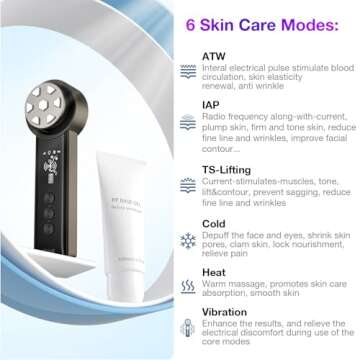 Radio Frequency Skin Tighter | Smart-Electric | Face Lifter | Firm | Contour | Massage - at Home Ski...
