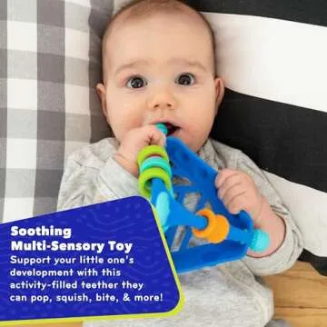 Mobi Wigloo Activity Toy - Montessori Toys for Babies 6-12 Months and Up, Sensory Toys for Babies & Toddlers, Teething Toy Made with Food Grade Silicone, BPA and Phthalate Free - Pack of 1