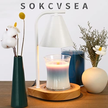 SOKCVSEA Candle Warmer Lamp with Dimmable Feature and 2 Bulbs