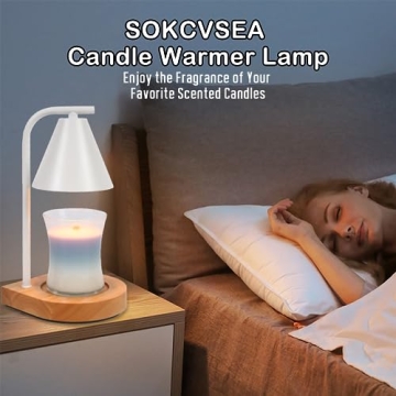 SOKCVSEA Candle Warmer Lamp with Dimmable Feature and 2 Bulbs