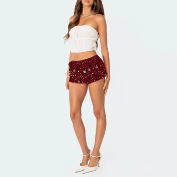 Cute Christmas Bloomers for Women - Holiday Ruffle Shorts