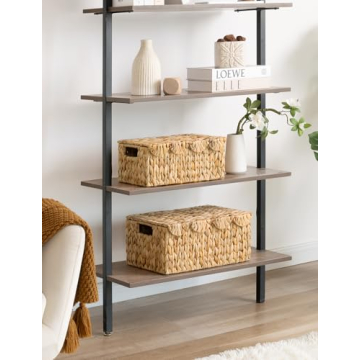 Handwoven Storage Basket with Scalloped Lid and Handles