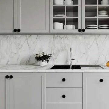 Sleek Jasluna Black Cabinet Knobs for Home Upgrades