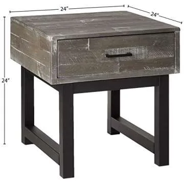 Ashley Mondoro Industrial Square End Table for Modern Living