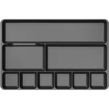 Deflecto 38104 Sustainable Office Desktop Organizer, 1" x 14" x 9", Black