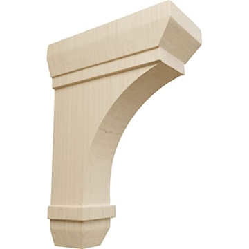 Ekena Millwork BKT02X05X07STRW Stockport Wood Brackets, Elegant Design and Durable Support
