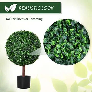 Decorate with Outsunny 23.5" Artificial Boxwood Topiary