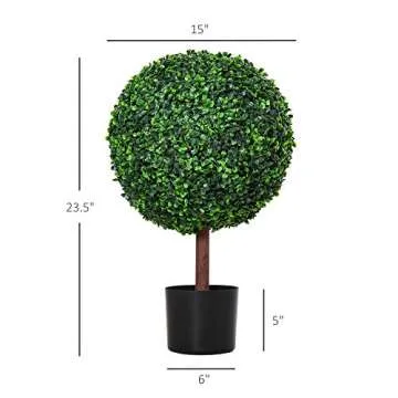 Decorate with Outsunny 23.5" Artificial Boxwood Topiary
