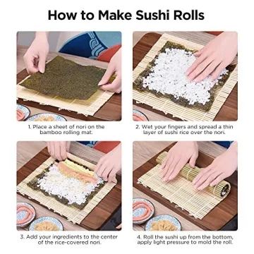 Delamu Sushi Making Kit for Beginners and Pros with Bamboo Tools