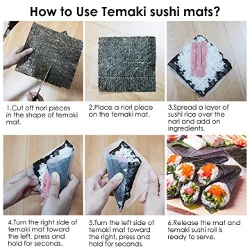 Delamu Sushi Making Kit for Beginners and Pros with Bamboo Tools